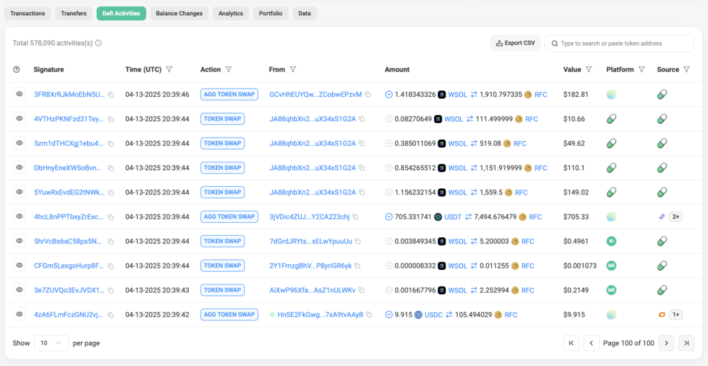 a bot with a gRPC buy a token after 1 second launch.